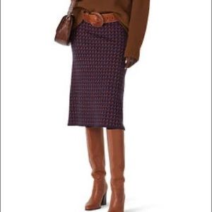 J.Crew midi sweater-skirt in geometric ring print